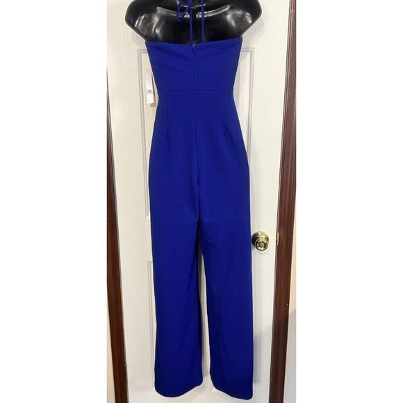 Aqua‎ Cobalt Blue Jumpsuit Halter Neck Sleeveless Wide Leg Size S - Picture 1 of 4